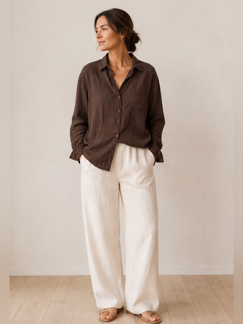 CP Shades The Shirt Chocolate Brown Garment-Dyed Cotton Button-Up 🤎 XL